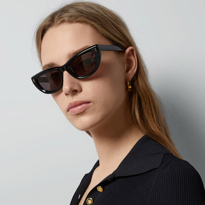 Women's Cat-Eye sunglasses with transparent frame and brown lenses Bowlift
