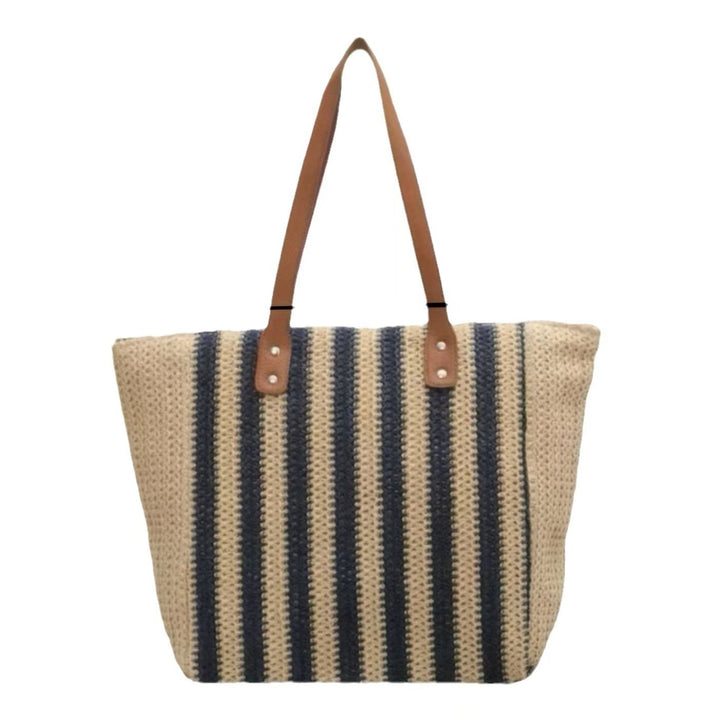 Handcrafted beach bag with structured stripe pattern Bowlift