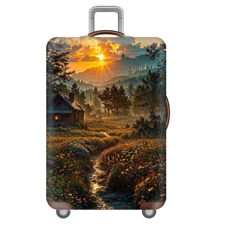 Unisex Hard Shell Suitcase with Dreamy Landscape Design Bowlift