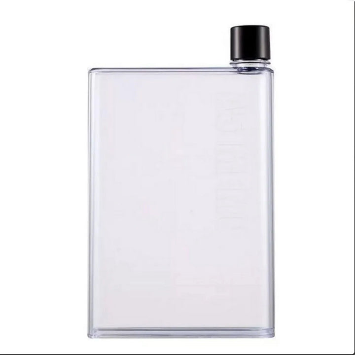 Slim Flat Reusable Water Flask With Leakproof Screw Cap Translucent Bpa-Free Pocket Bottle