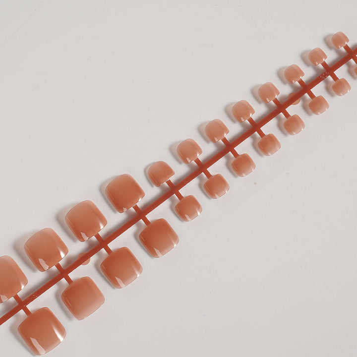 Natural Shiny Press-On Nail Set Bowlift
