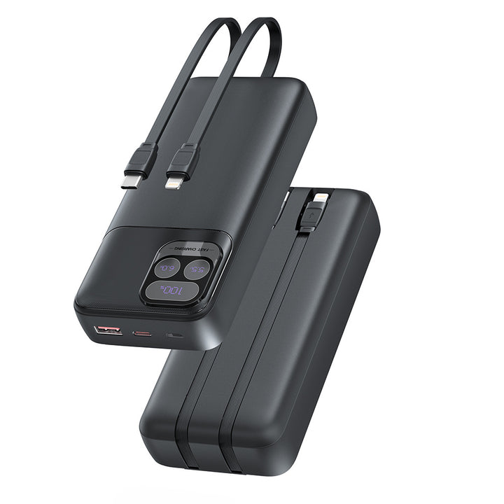 Power bank with dual charging cable and fast charging function Bowlift