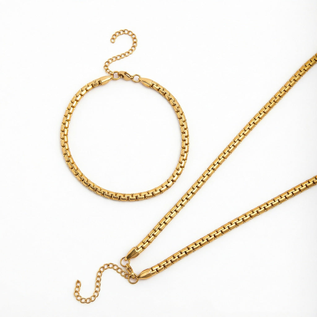 Stylish Chain Necklace Set Bowlift
