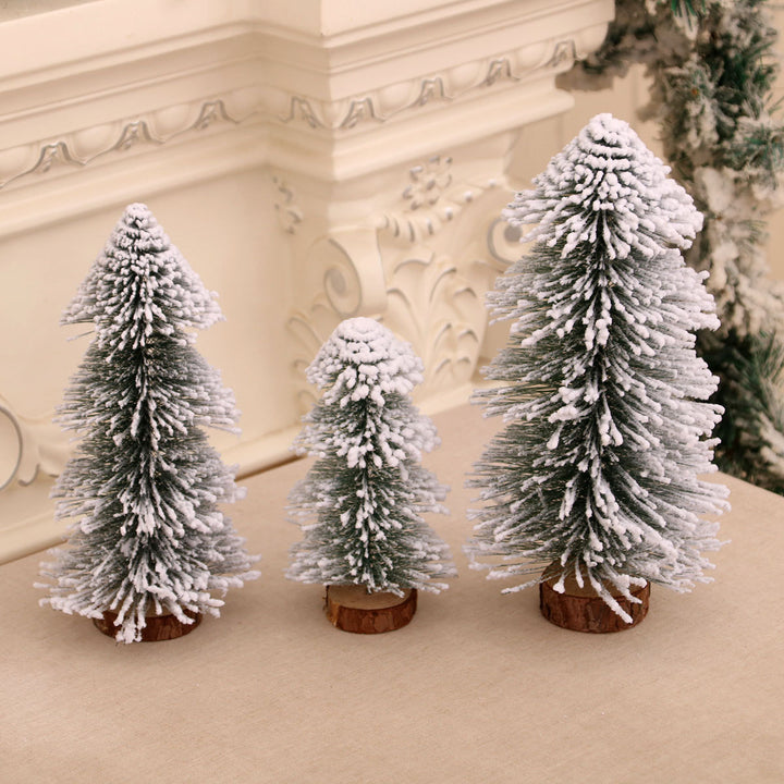 Miniature Snow-Covered Christmas Tree Decoration Bowlift
