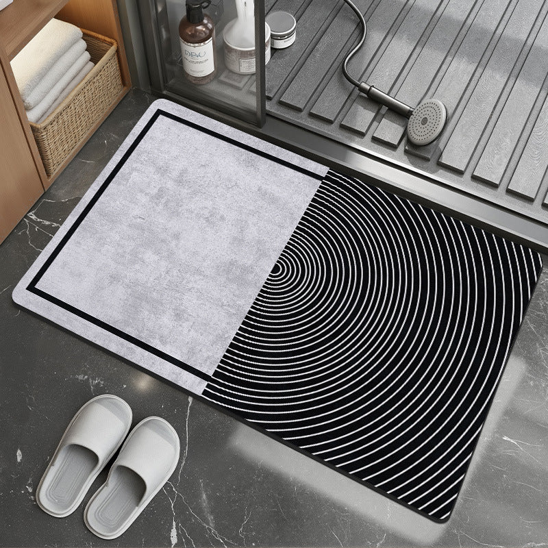 Geometric Pattern Soft Bath Mat Bowlift