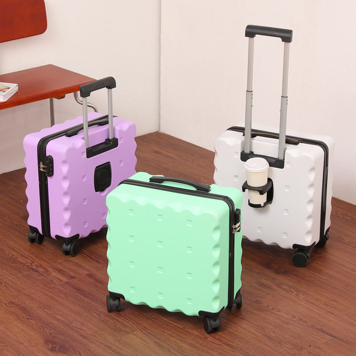 Innovative Beverage Holder Rolling Luggage Bowlift