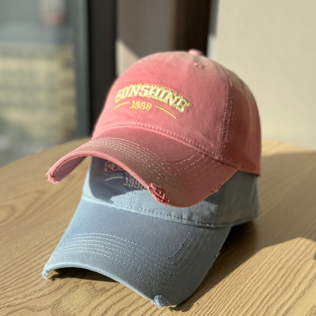 Women's Casual Distressed Baseball Cap Bowlift