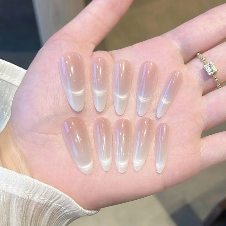 Natural Ombre Stiletto Press-On Nails Bowlift