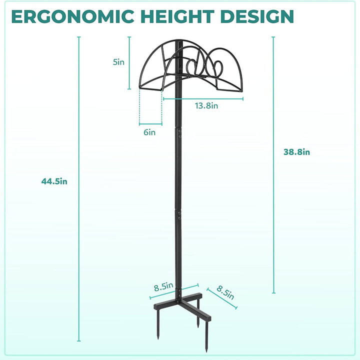 ornate wrought iron outdoor garden hose stand with rustproof powder-coated finish Bowlift