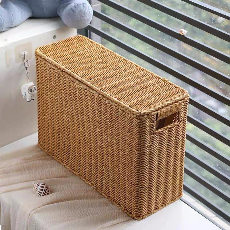 Women Multifunctional Rattan Basket with Lid Bowlift