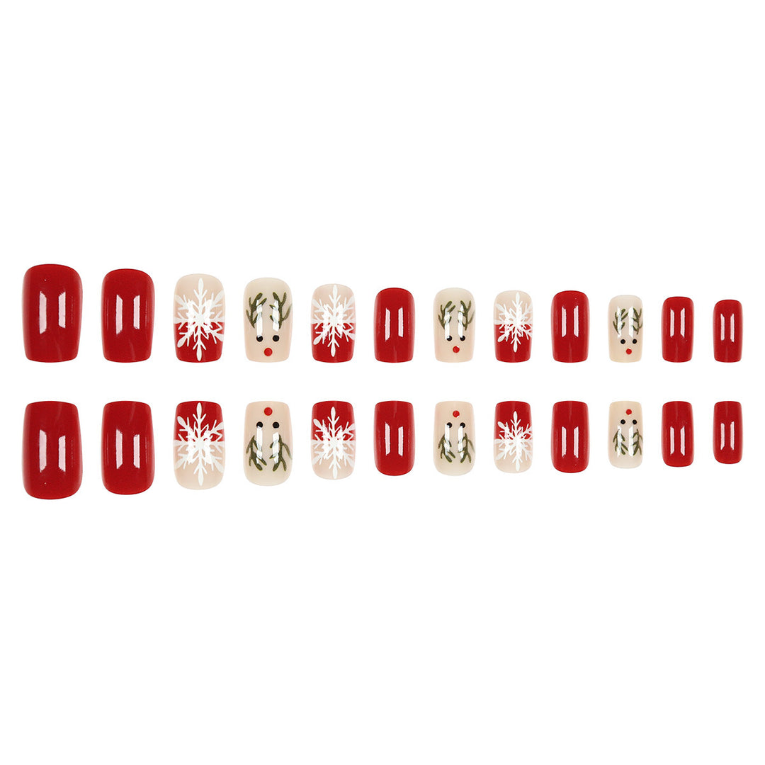 Artistic Holiday-Themed Press-On Nail Set Bowlift