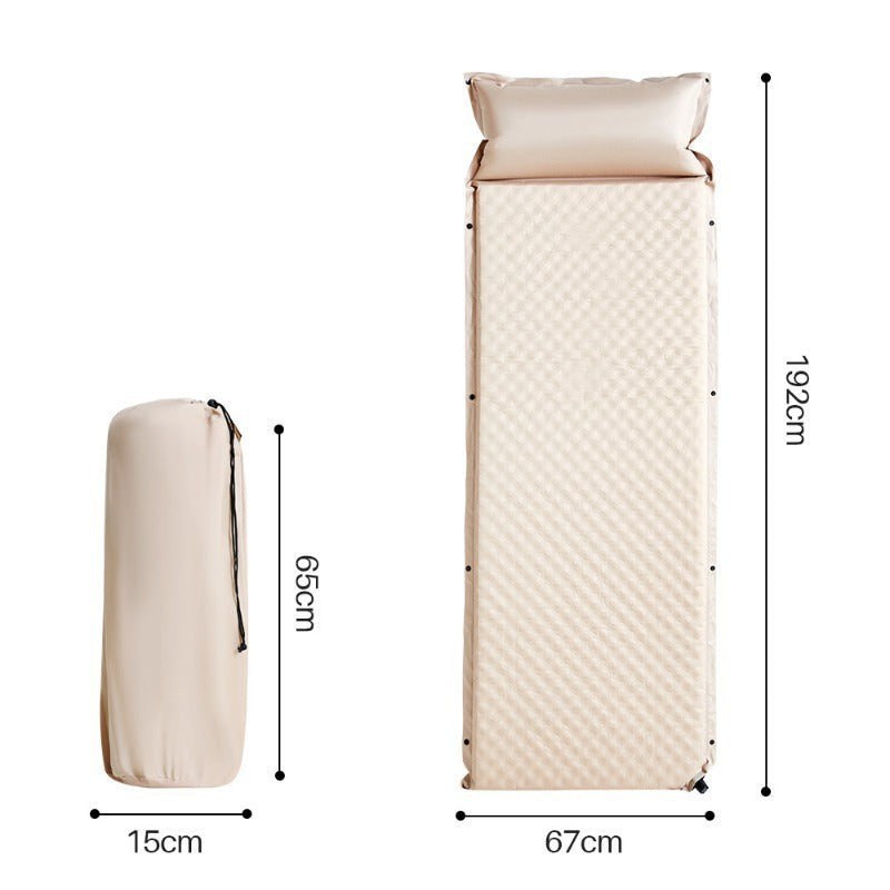padded foldable outdoor camping mattress with built-in pillow and water-resistant Oxford fabric Bowlift