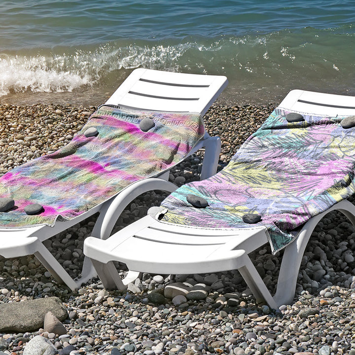 Beach towel made of skin-friendly microfiber with a creative pattern mix Bowlift