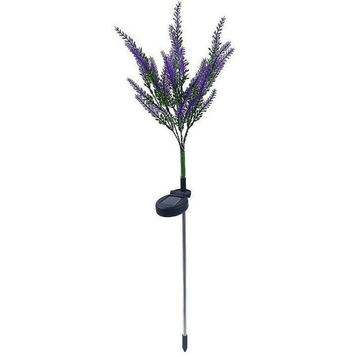Solar LED Faux Lavender Garden Stake Lights Bowlift