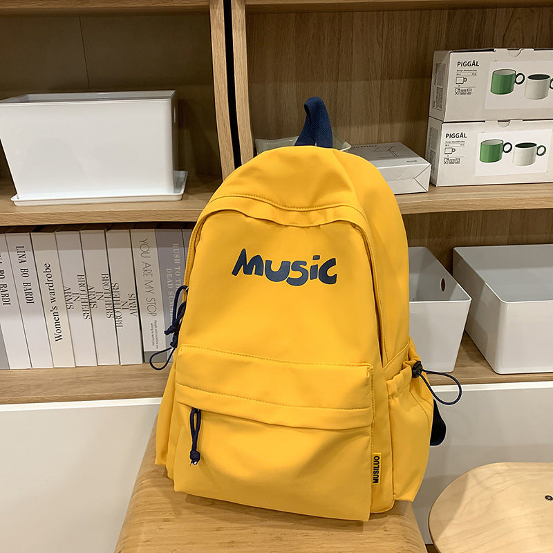 Casual Music-Themed Backpack Bowlift