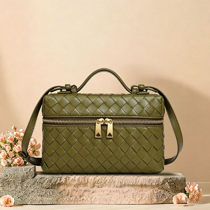 Structured Woven Satchel Bag Bowlift