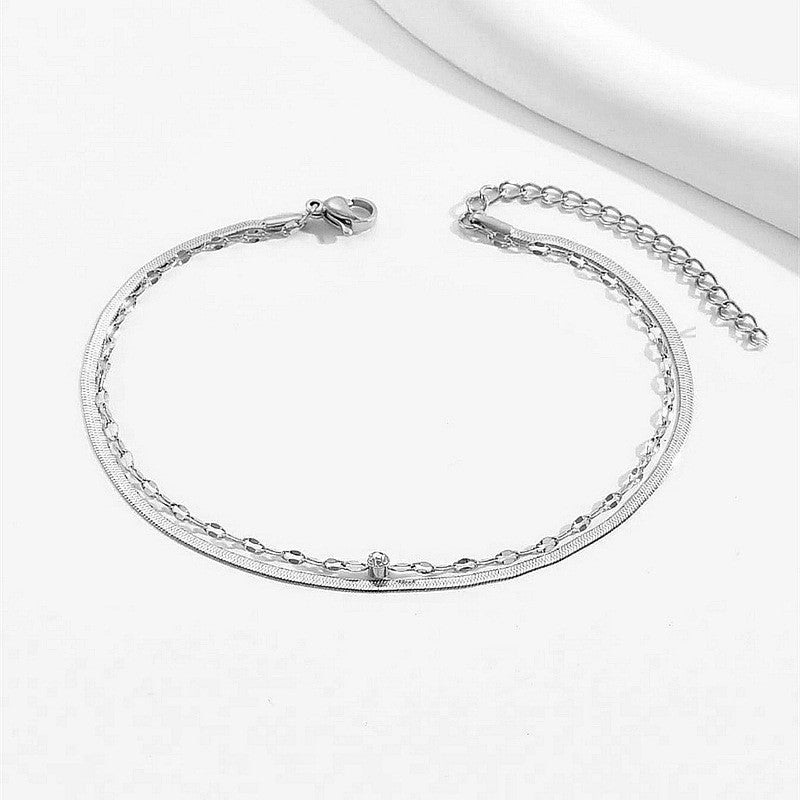 Sleek Minimalist Chain Anklet Bowlift