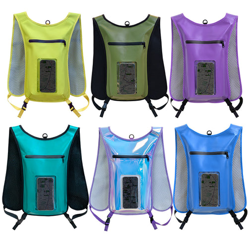 Waterproof Smartphone Backpack with Transparent Front Pocket Bowlift