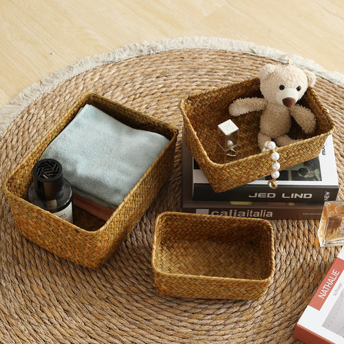 Unisex storage basket made of natural woven Bowlift