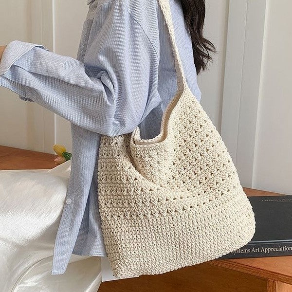 Hand-knotted leisure shoulder bag Bowlift