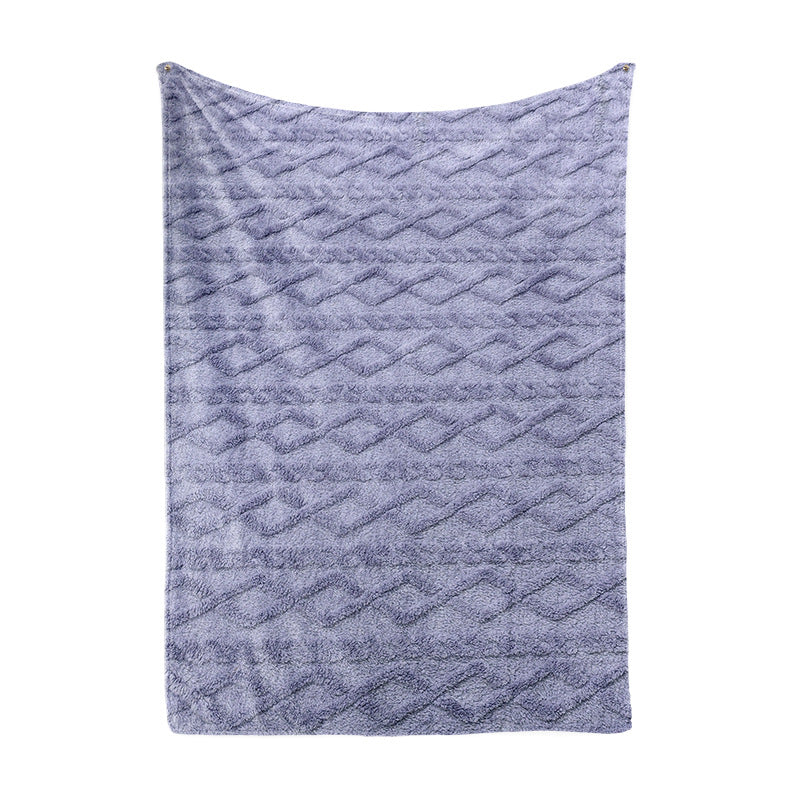 Ladies Cozy Microfiber Quick Change Blanket in Modern Checkered Pattern Bowlift