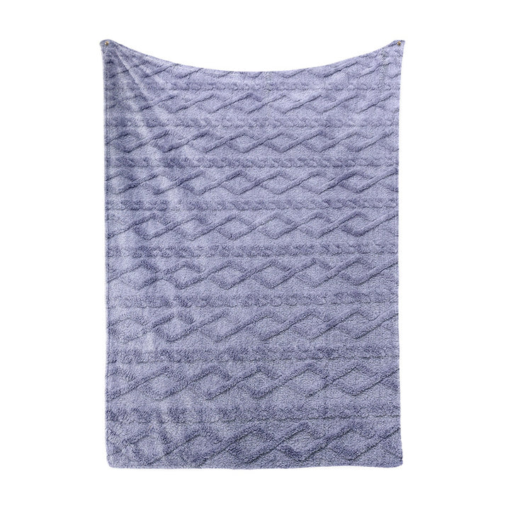 Ladies Cozy Microfiber Quick Change Blanket in Modern Checkered Pattern Bowlift