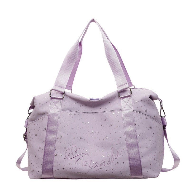 Stylish Star-Embellished Travel Duffle Bag