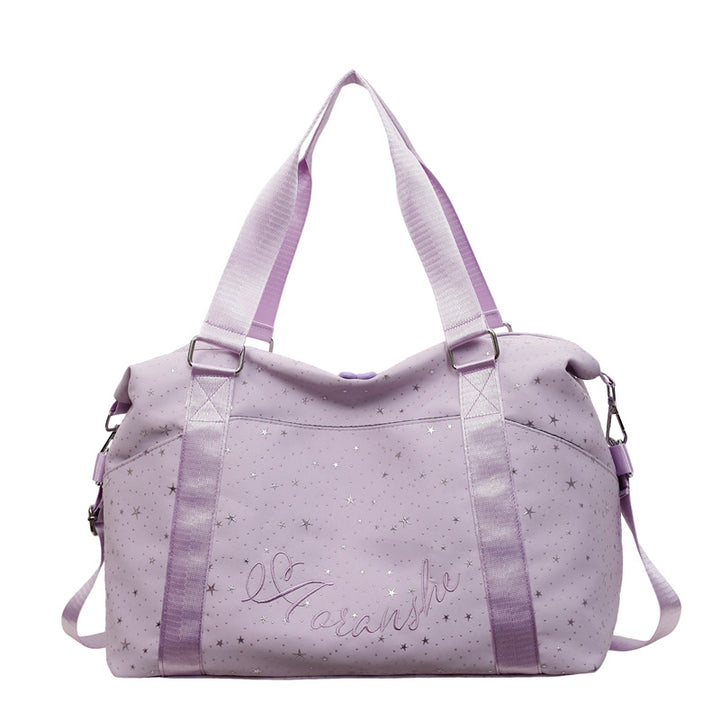 Stylish Star-Embellished Travel Duffle Bag