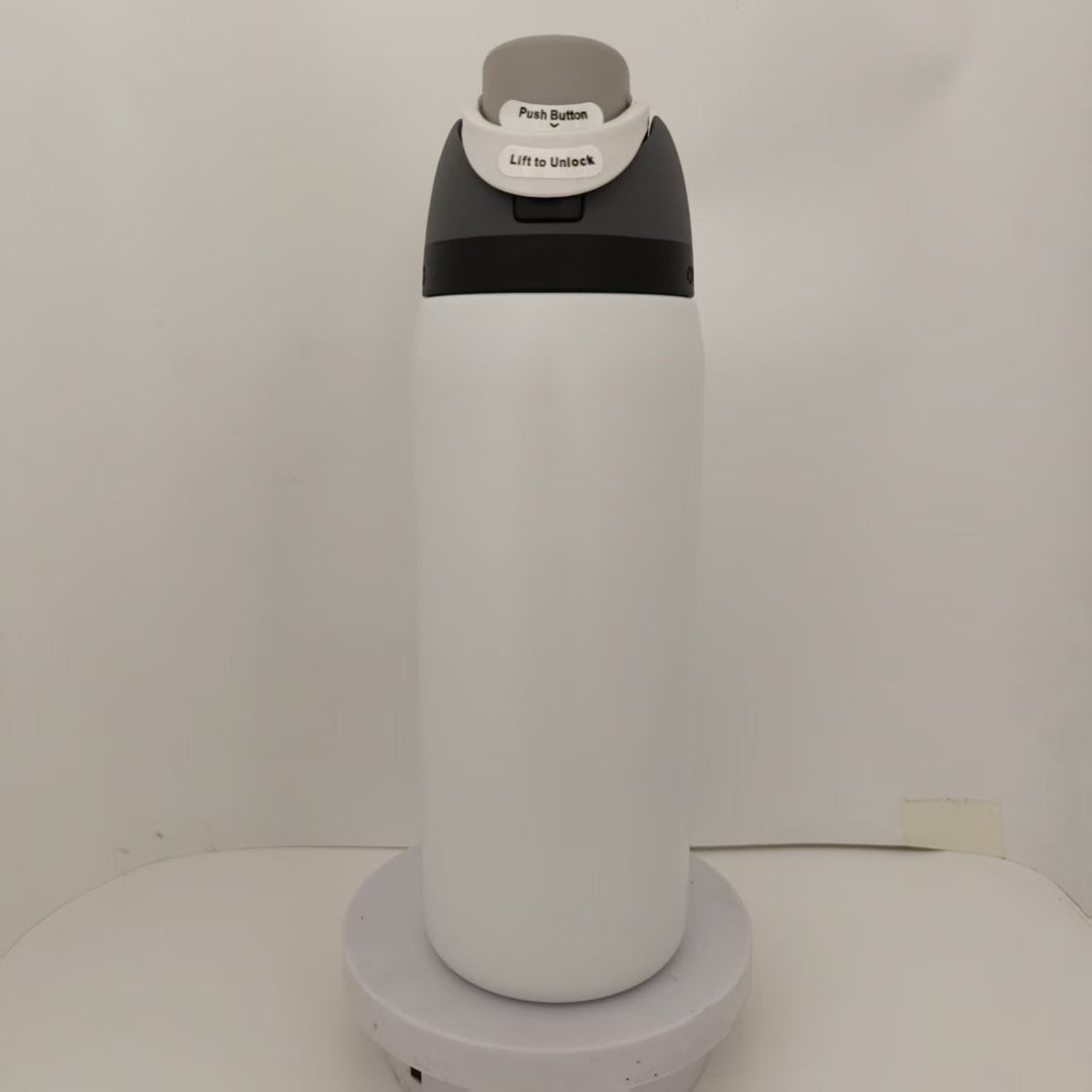 Double-Wall Vacuum Insulated Stainless Steel Travel Bottle With Flip Straw Leakproof Lid And Character Print