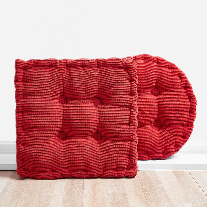Textured Tufted Seat Cushion Pad Set for Dining Chairs and Floor Seating Bowlift