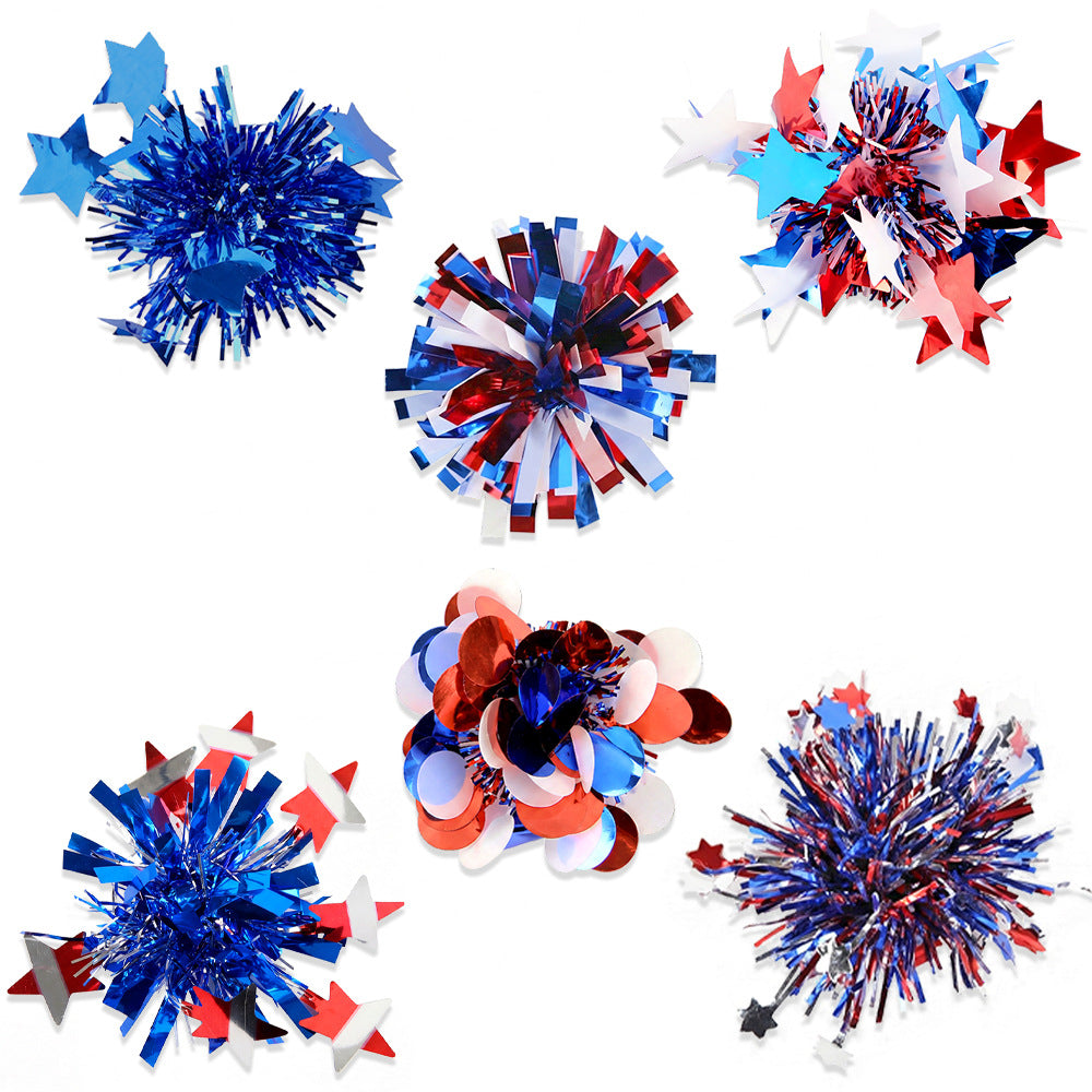 Unisex nan lightweight hand pompon made of shiny metallic foil ideal for cheerleading and fan merchandise Bowlift