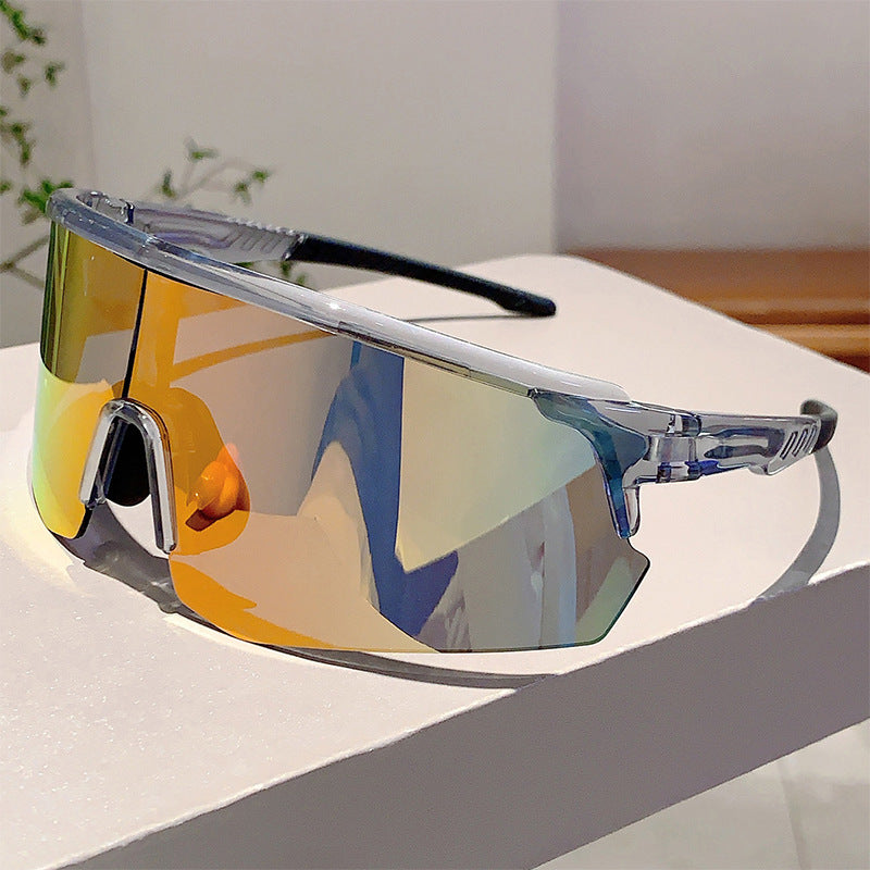 Unisex nan sporty performance sunglasses with continuous visor lens and shatterproof polycarbonate lens Bowlift