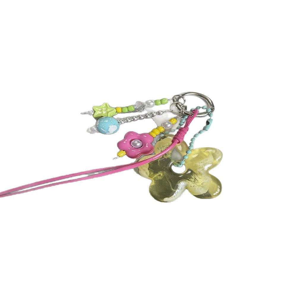 Colorful Floral Charm Keychain Bowlift