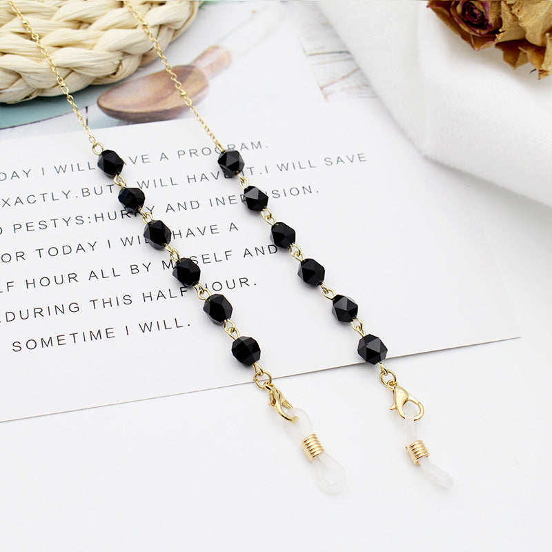 Crystal-Embellished Eyewear Chain Bowlift