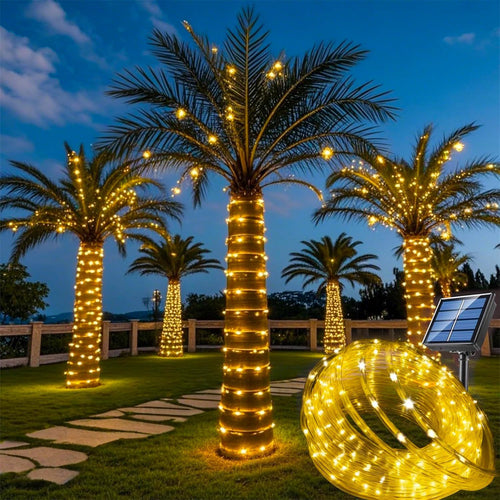Solar Outdoor Waterproof LED Fairy Rope Lights For Tree And Landscape Wrapping Bowlift