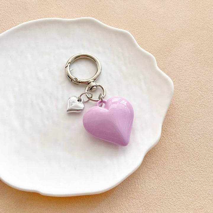 Heart-Shaped Charm Keychain Bowlift