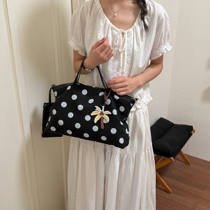 Polka Dot Multifunctional Tote Bag Bowlift