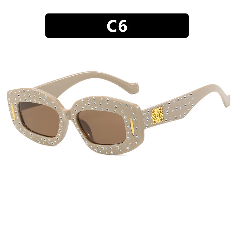 Women's fashionable sunglasses with glamorous rhinestone embellishment Bowlift