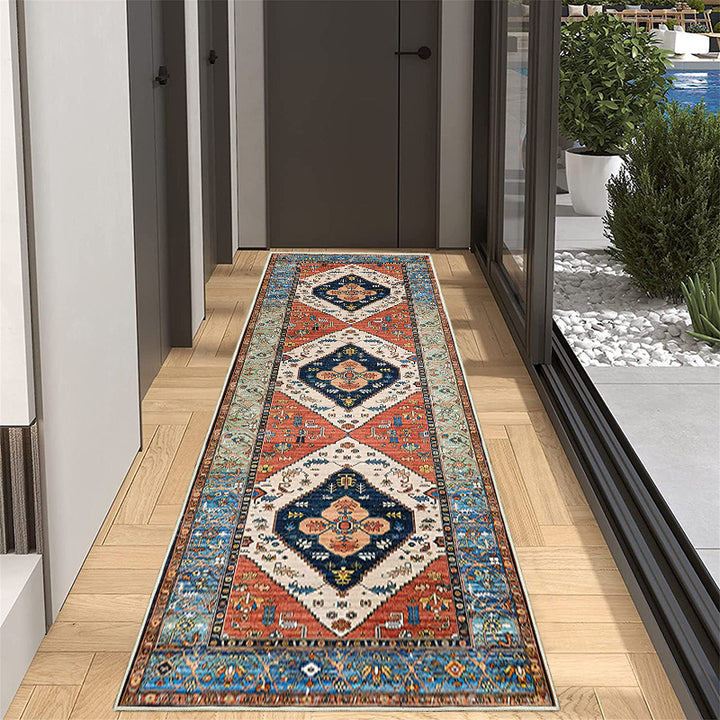 Vintage-Inspired Geometric Runner Rug Bowlift