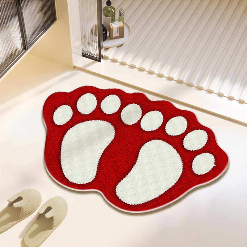 Fun Paw Print Bath Mat Bowlift