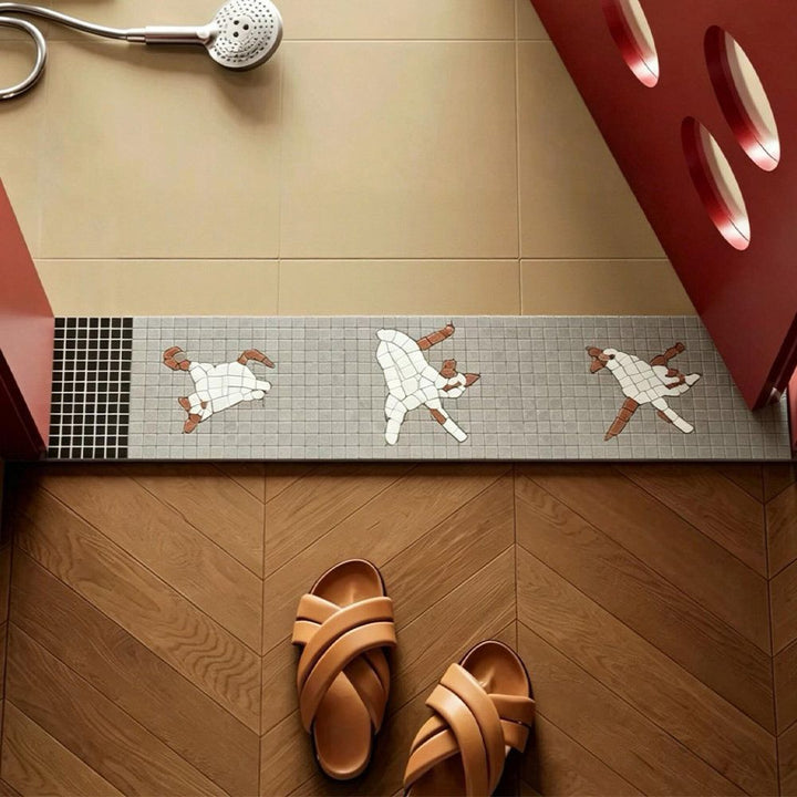 Decorative Mosaic Bathroom Tile Bowlift