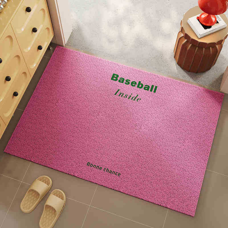 Indoor Baseball-Themed Welcome Mat