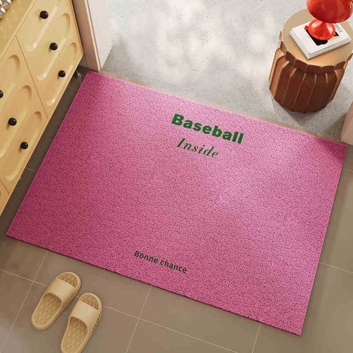 Indoor Baseball-Themed Welcome Mat