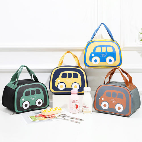 Insulated lunch bag with cheerful vehicle design Bowlift