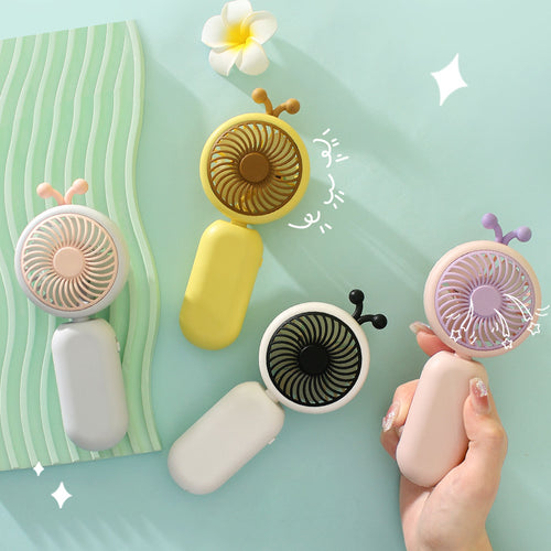 Snail-Themed Handheld Cooling Fan Bowlift