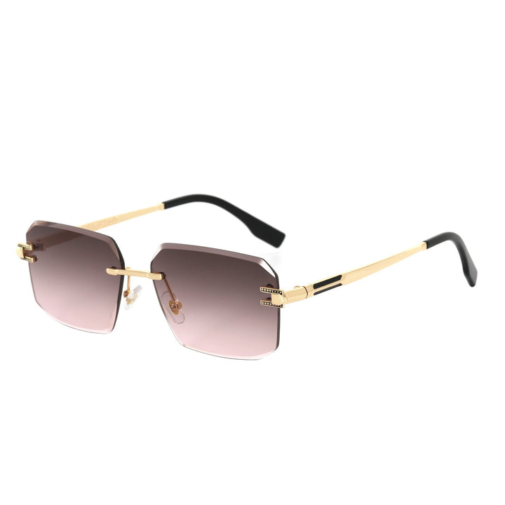 Women's Geometric Designer Sunglasses with Luxurious Metal Frame and High-Quality UV Protection Lenses Bowlift
