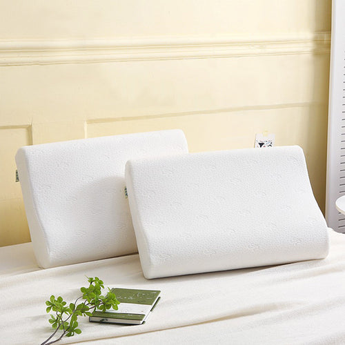 Ergonomic Viscoelastic Sleep Pillow With Contoured Design Bowlift