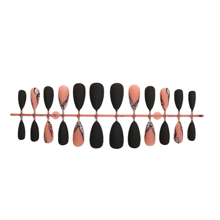 Creative nail art set with exquisite marbled designs and elegant accents Bowlift