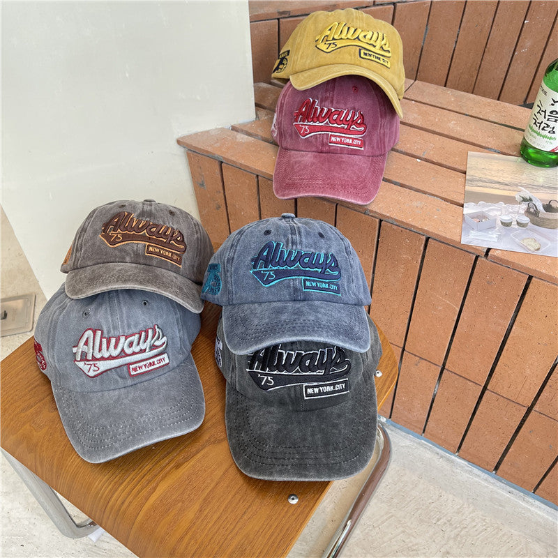 Men's Vintage-Inspired Distressed Cotton Baseball Cap Bowlift