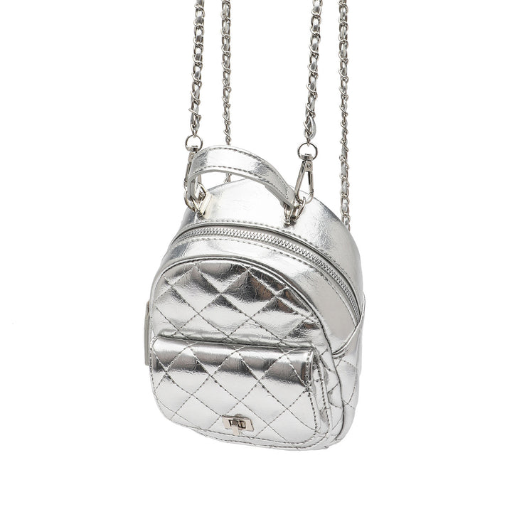 Quilted Metallic Mini Backpack Bowlift